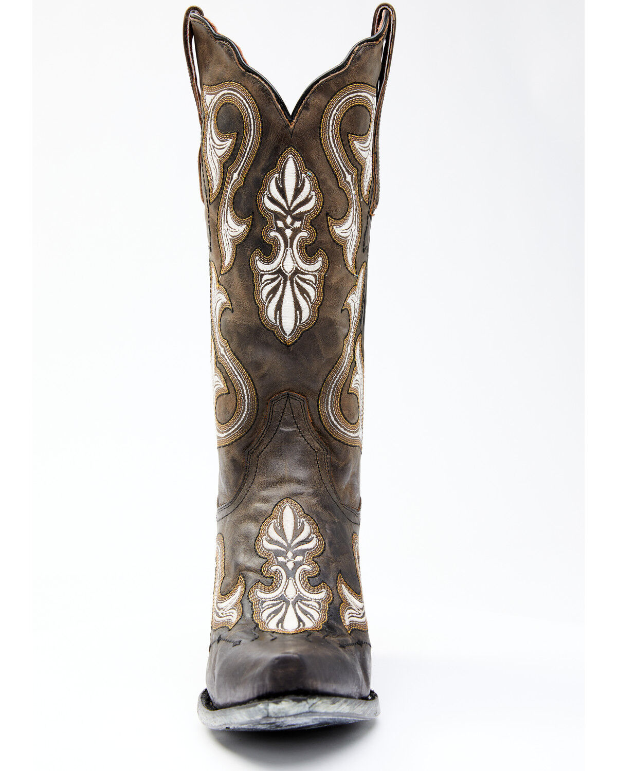 Image #3 - Dan Post Women's Gray Embroidery Western Boots - Snip Toe, , hi-res