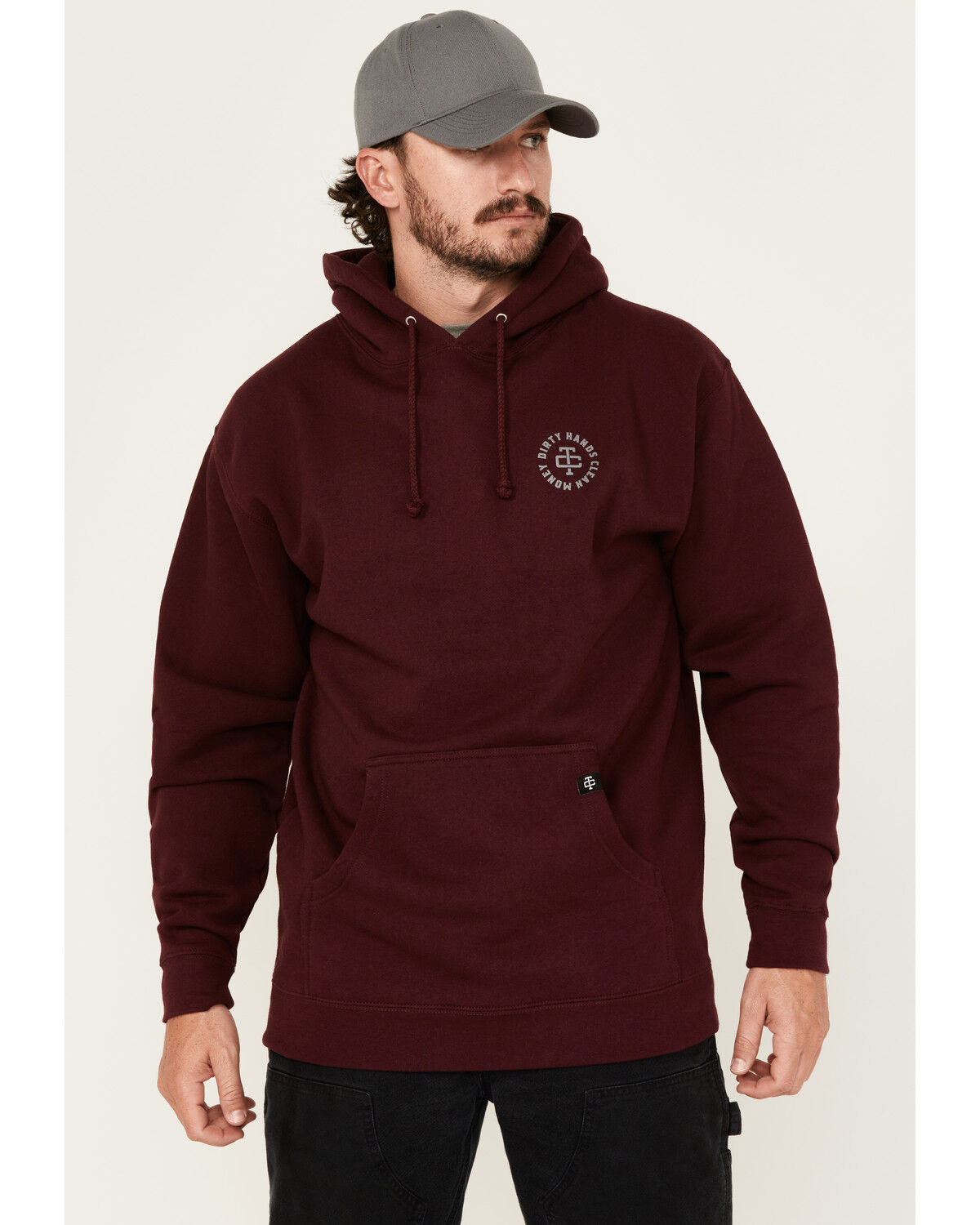 Image #1 - Troll Co Men's Twisting Wrenches Hooded Sweatshirt, Maroon, hi-res