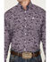Image #3 - Cinch Men's Paisley Print Long Sleeve Button-Down Western Shirt - Big, Purple, hi-res