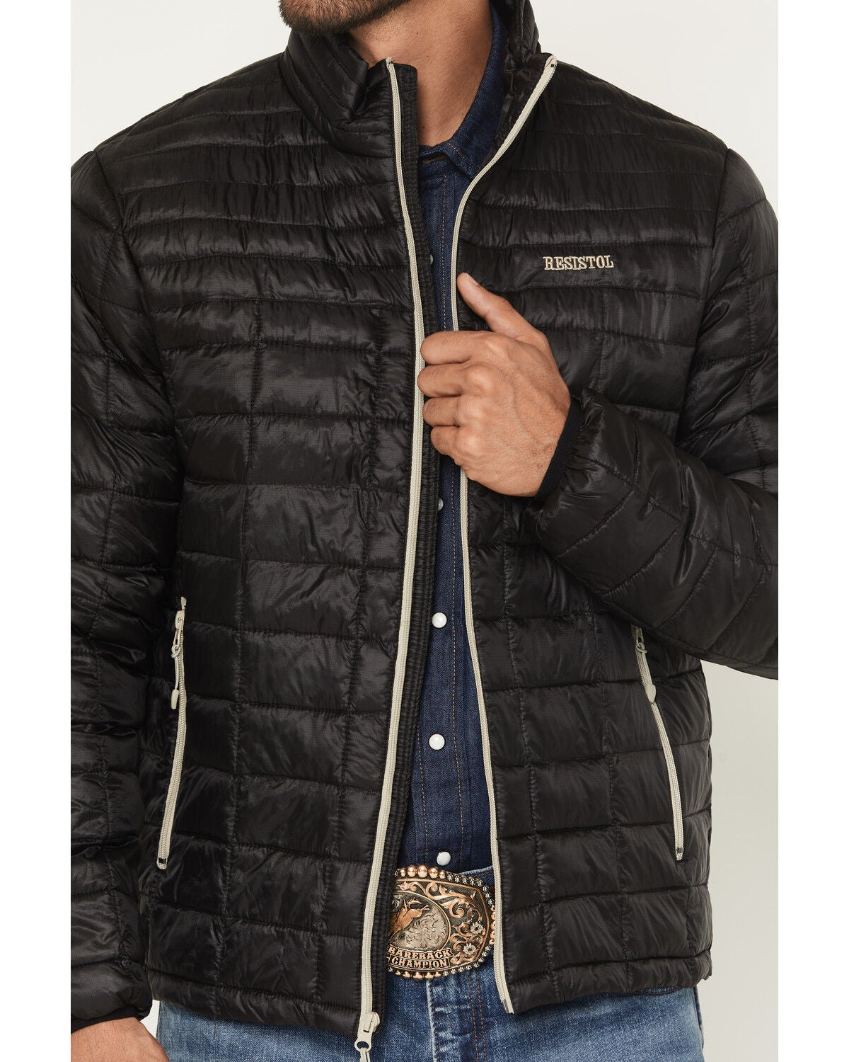 Image #3 - Resistol Men's Cold Bloq Puffer Jacket, Black, hi-res
