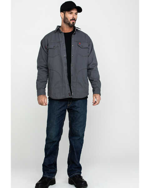 Image #6 - Ariat Men's FR Rig Shirt Work Jacket - Big , Grey, hi-res
