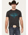 Image #1 - RANK 45® Men's Logo Short Sleeve Graphic T-Shirt, Black, hi-res