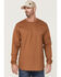 Image #1 - Hawx Men's FR Logo Long Sleeve Work T-Shirt , Russett, hi-res