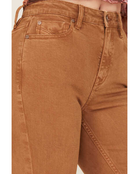 Image #2 - Shyanne Women's High Rise Super Flare Stretch Jeans, Brown, hi-res