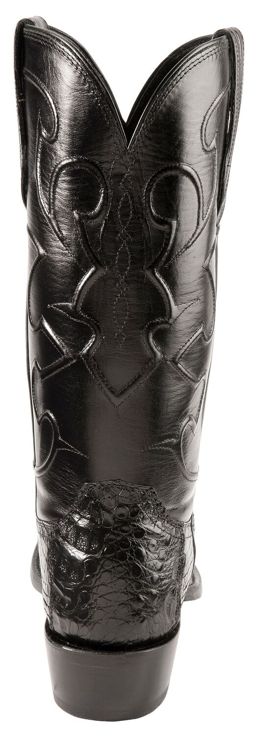 Image #7 - Lucchese Handmade 1883 Exotic Crocodile Belly Cowboy Boots - Round Toe, Black, hi-res