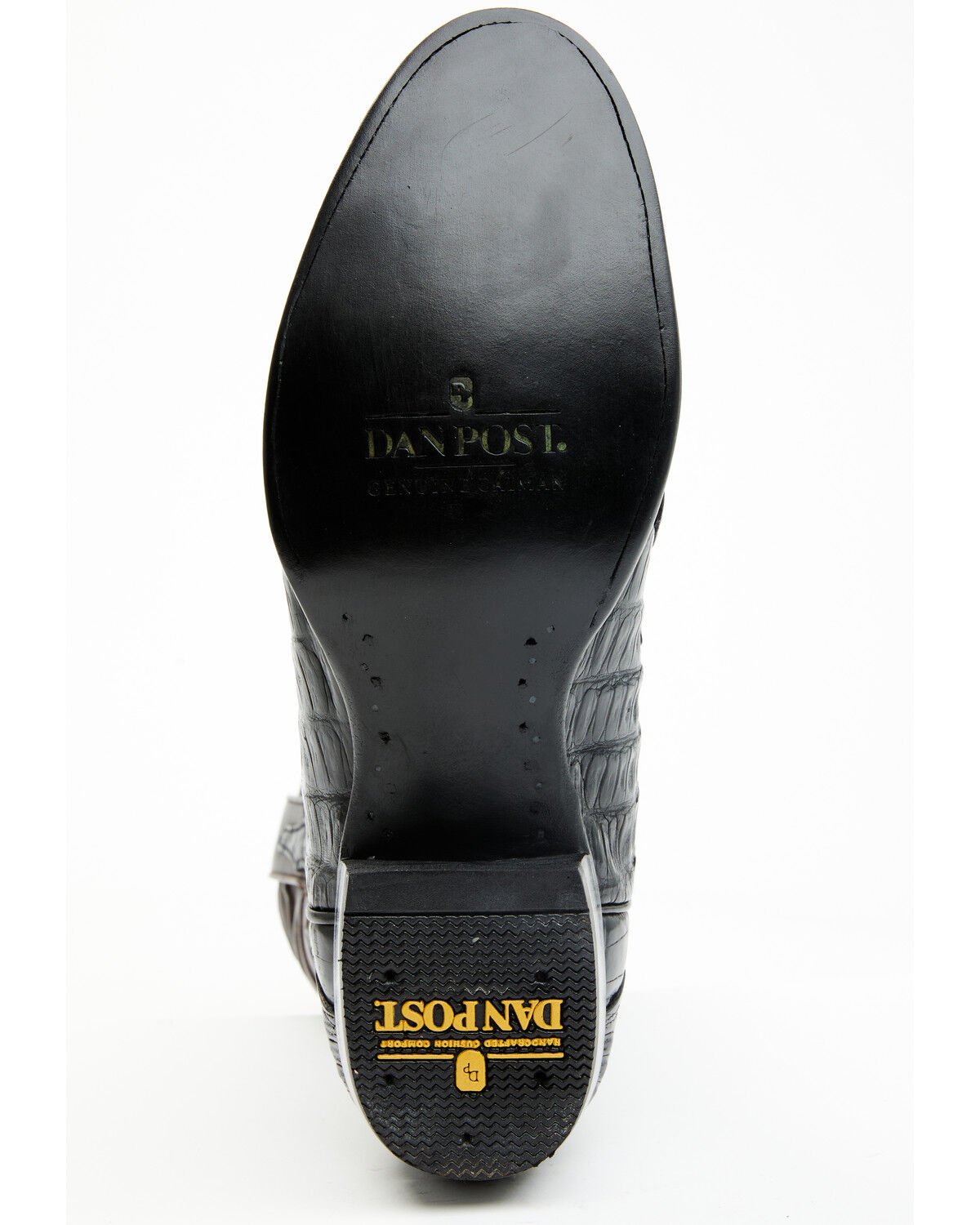 Image #7 - Dan Post Men's Exotic Caiman 12" Western Boots - Round Toe, Black, hi-res