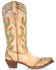 Corral Women's Saddle Cactus Embroidery Western Boots - Snip Toe, Tan, hi-res
