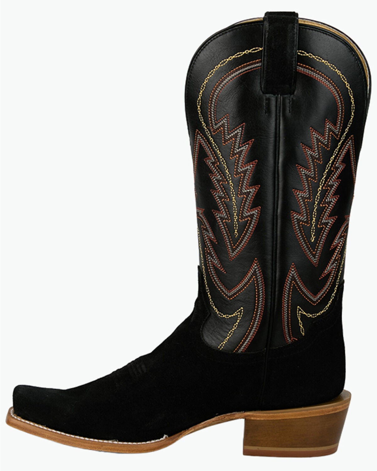 Image #3 - Tony Lama Men's Jax Ranchero Suede Western Boots - Square Toe, Black, hi-res