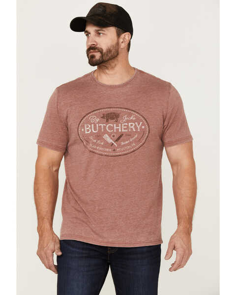 Image #1 - Flag & Anthem Men's Big Jacks Butchery Graphic T-Shirt , Red, hi-res