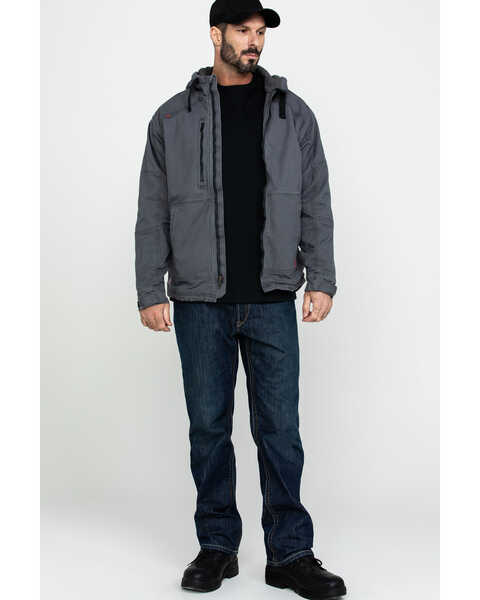 Image #6 - Ariat Men's FR Duralight Stretch Canvas Work Jacket - Tall , Grey, hi-res
