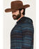 Image #2 - RANK 45&reg; Men's Stone Mesa Southwestern Striped Tech Hooded Long Sleeve Shirt, Navy, hi-res