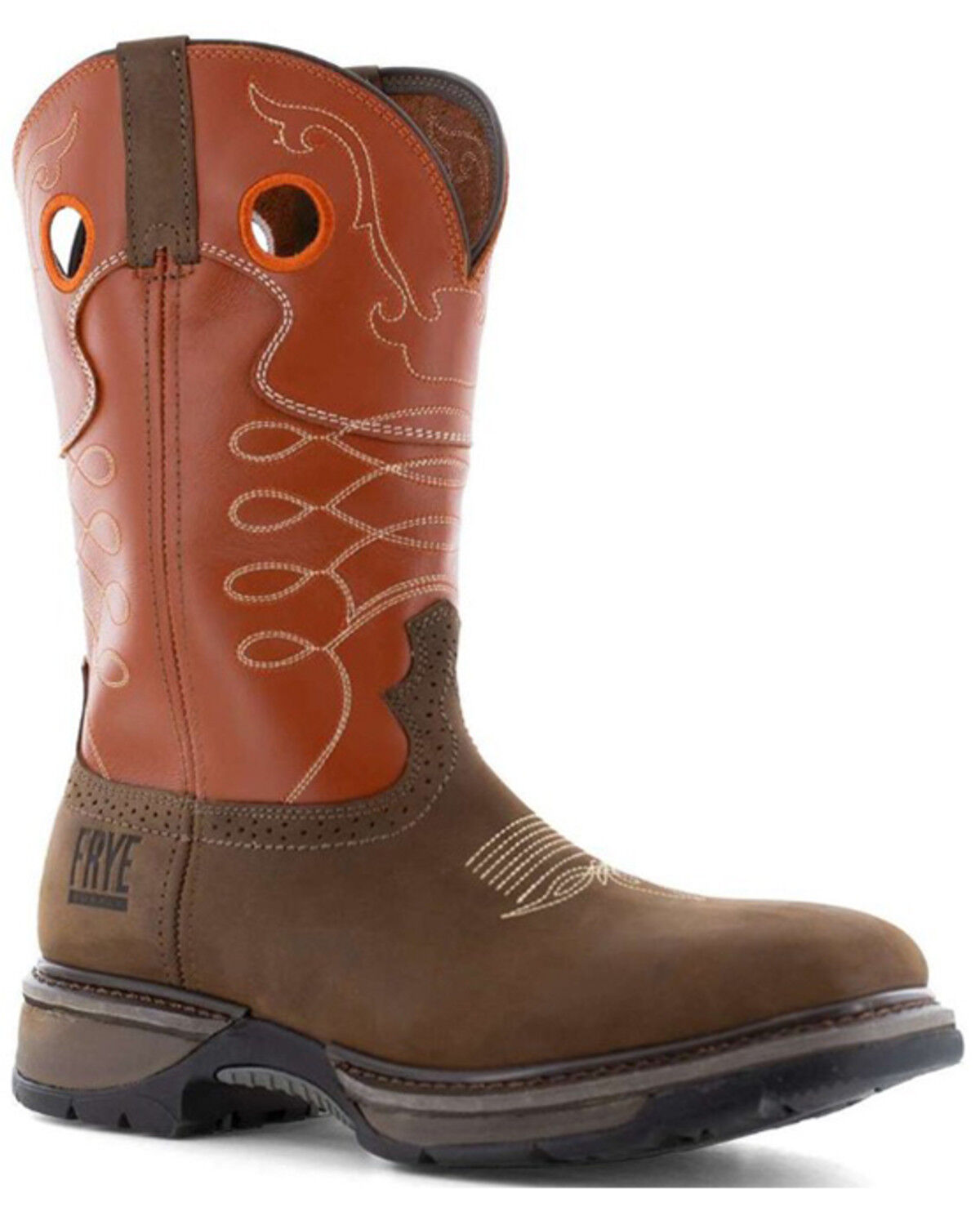 Image #1 - Frye Men's 10" Safety Crafted Wellington Work Boots - Steel Toe, Brown, hi-res