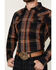Image #3 - Cody James Men's Trouble Plaid Print Long Sleeve Snap Western Shirt - Tall, Navy, hi-res