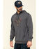 Image #3 - Hawx Men's Gray Tech Logo Hooded Work Sweatshirt - Tall, Dark Grey, hi-res