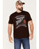 Image #1 - Moonshine Spirit Men's Guitar Logo Graphic T-Shirt, Burgundy, hi-res