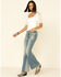 Image #1 - Lee Women's Betty Lee Panel Flare Jeans, Blue, hi-res