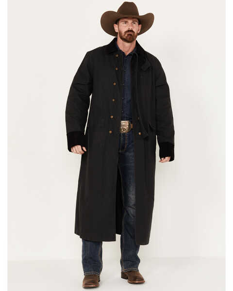 Image #1 - RangeWear by Scully Men's Long Canvas Duster, Black, hi-res