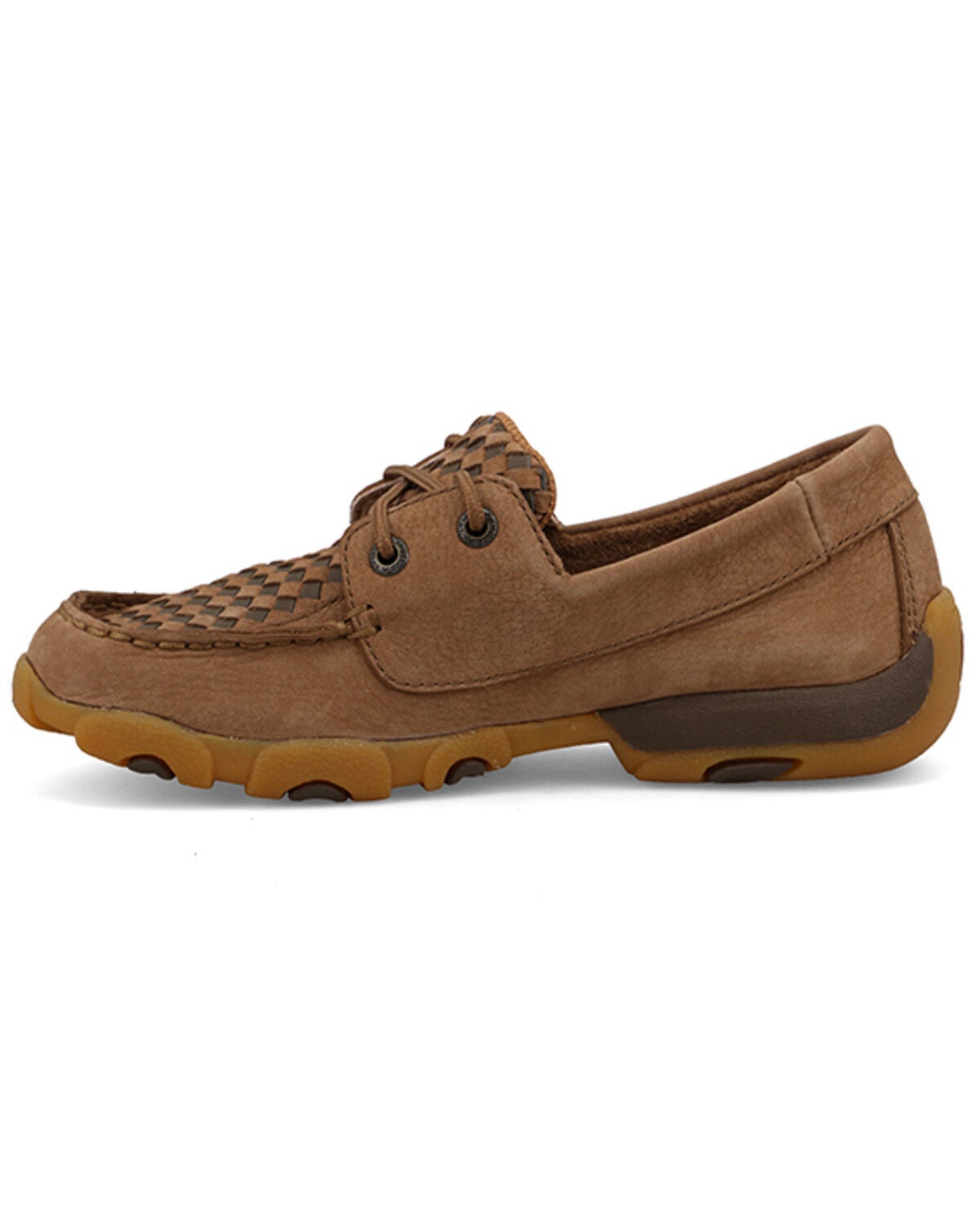 Image #3 - Twisted X Boys' Boat Shoe Driving Mocs, Camel, hi-res