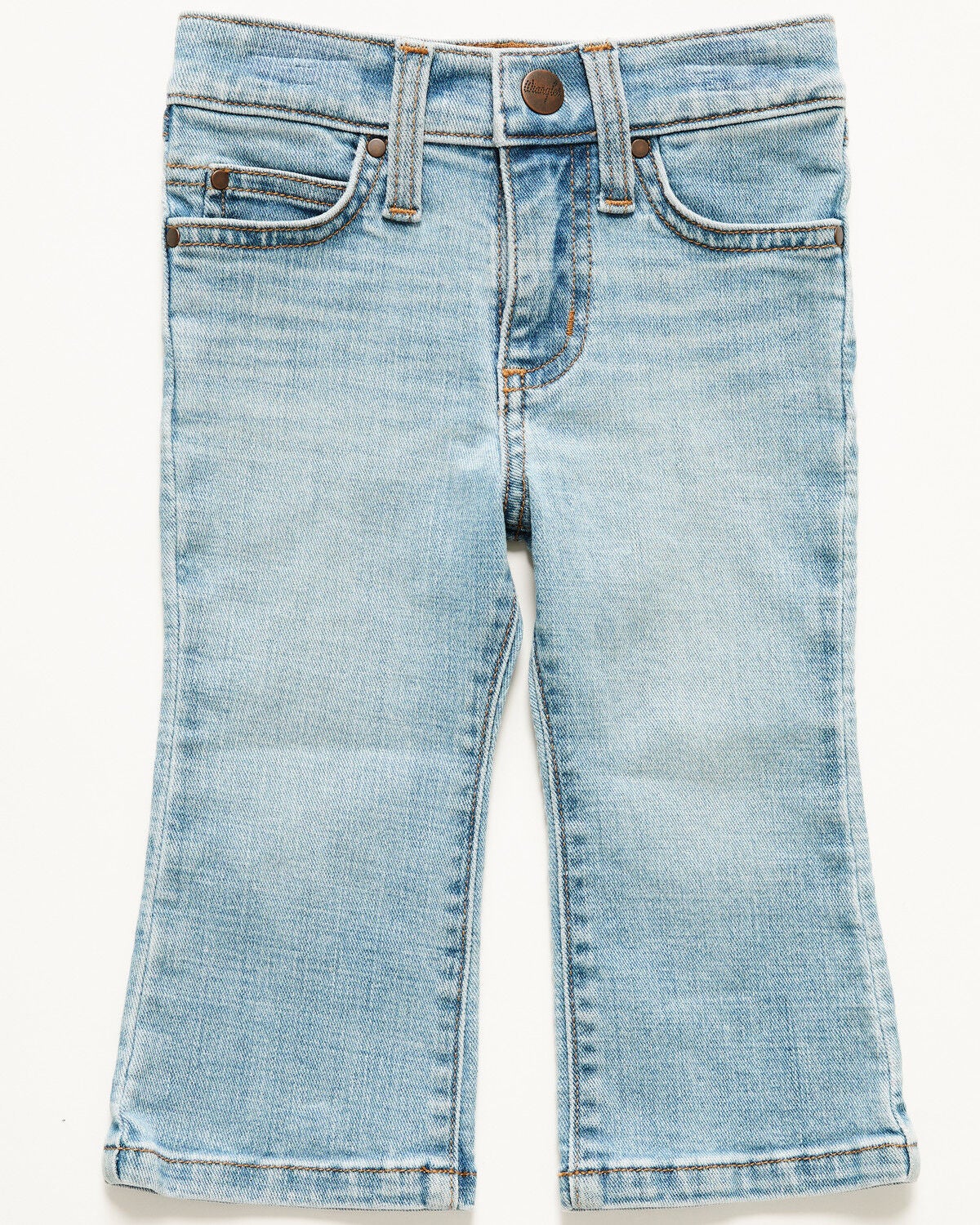 Image #3 - Wrangler Infant Girls' Kelsey Light Wash Bootcut Jeans, Light Wash, hi-res