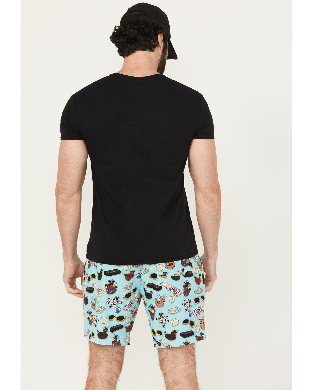 Image #3 - Cinch Men's Pool Party Print Stretch Board Shorts, Blue, hi-res