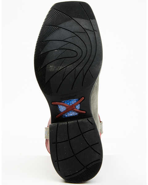 Image #7 - Twisted X Men's Tech X Performance Western Boot - Broad Square Toe , Red, hi-res