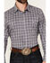 Image #3 - Wrangler Men's Wrinkle Resistant Plaid Print Long Sleeve Snap Stretch Western Shirt, Dark Grey, hi-res