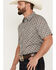 Image #2 - Gibson Men's Brightwood Paisley Print Short Sleeve Button-Down Western Shirt, Steel, hi-res
