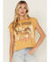Image #1 - Cleo + Wolf Women's Drop Shoulder Graphic Tank Top, Yellow, hi-res