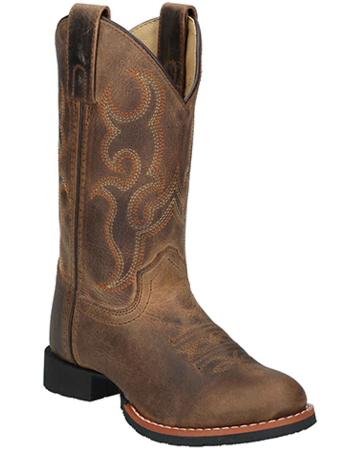 Smoky Mountain Little Boys' Showdown Western Boots - Round Toe, Brown, hi-res