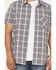 Image #3 - Brothers and Sons Men's Madera Plaid Print Short Sleeve Button-Down Western Shirt, Grey, hi-res