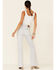Image #4 - Lee Women's Acid Wash High Rise Flare Jeans, White, hi-res