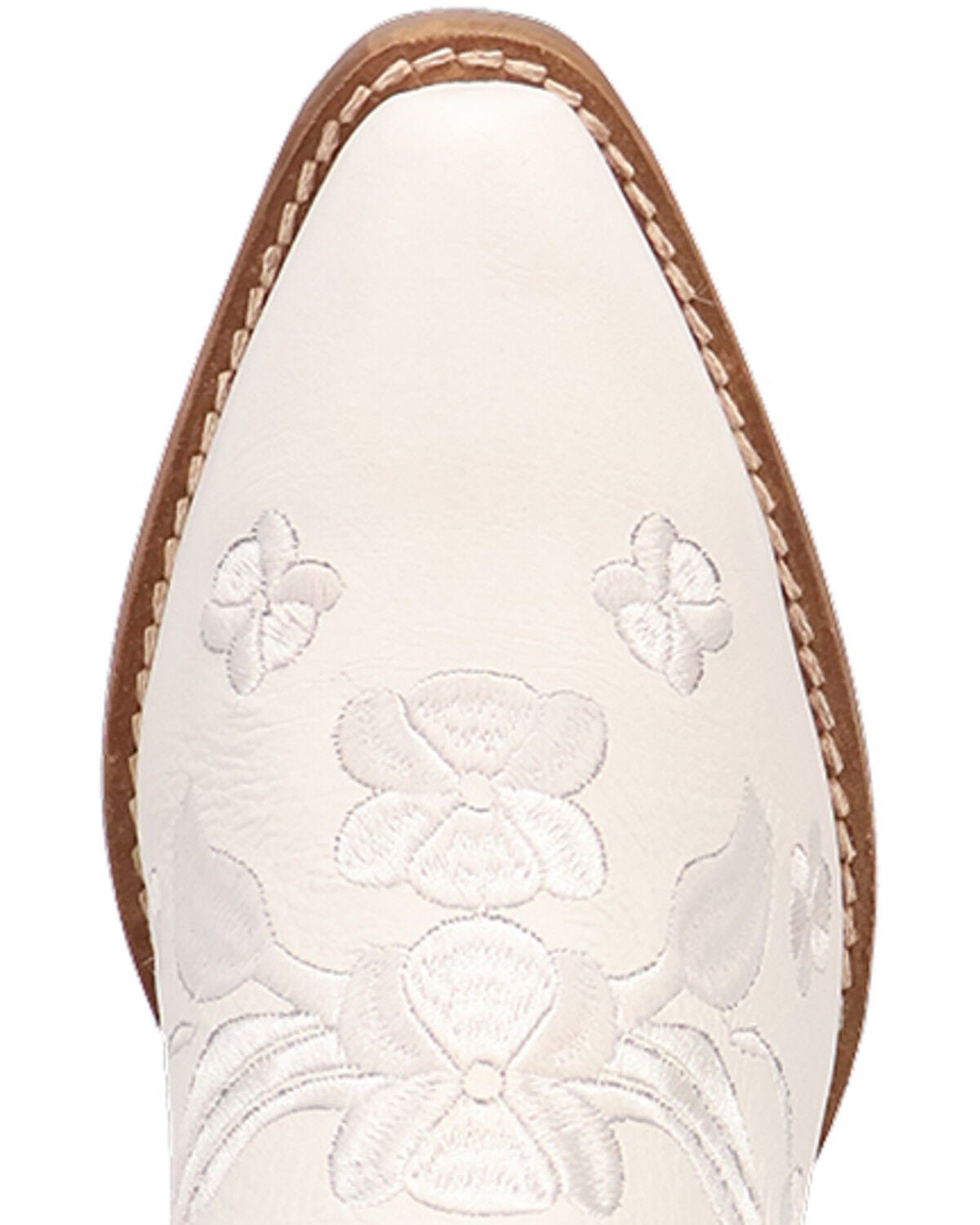 Image #6 - Dingo Women's Sweetheart Embroidered Booties - Round Toe, White, hi-res