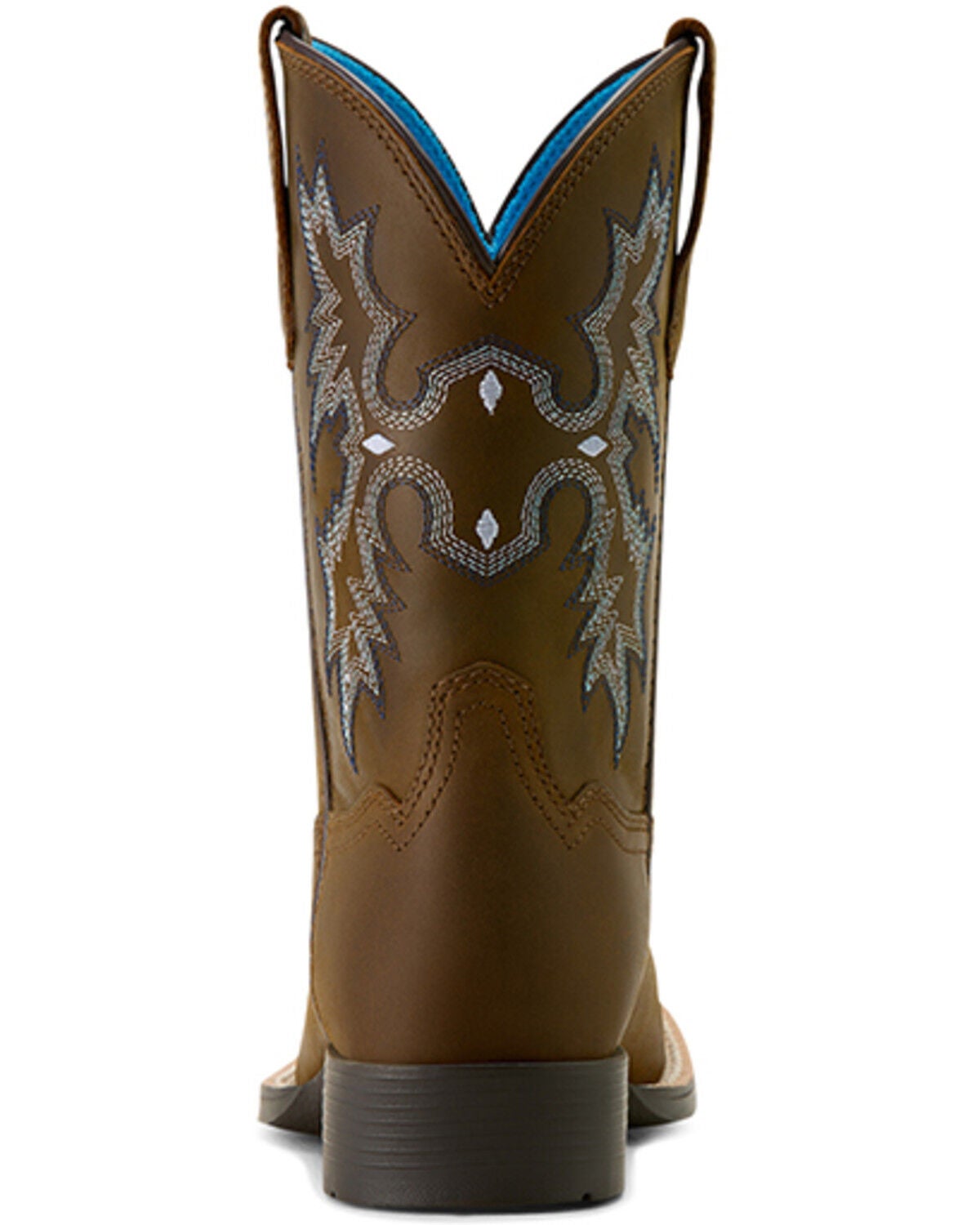 Image #3 - Ariat Boys' Tombstone Distressed Western Boots - Broad Square Toe, Brown, hi-res
