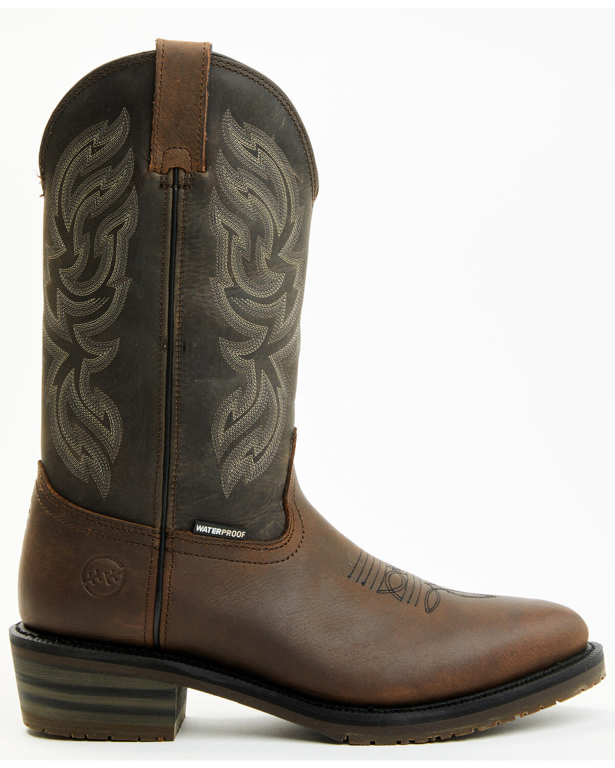 Image #2 - Double H Men's 11" Tascosa Waterproof Performance Western Boots - Round Toe, Brown, hi-res