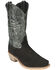 Image #1 - Smoky Mountain Men's Santa Fe Performance Western Boots - Square Toe, Black, hi-res