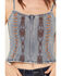 Image #3 - Blue B Women's Denim Embroidered Bustier, Medium Wash, hi-res