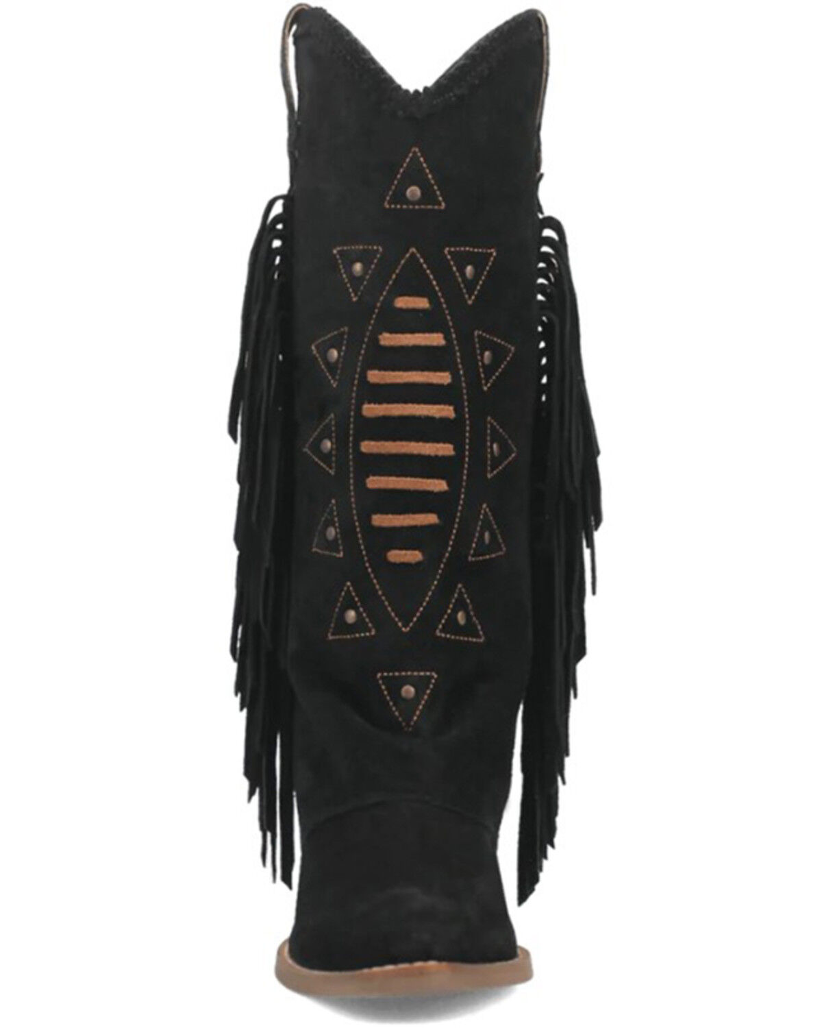 Image #4 - Dingo Women's Spirit Trail Fringe Tall Western Boots - Round Toe, Black, hi-res