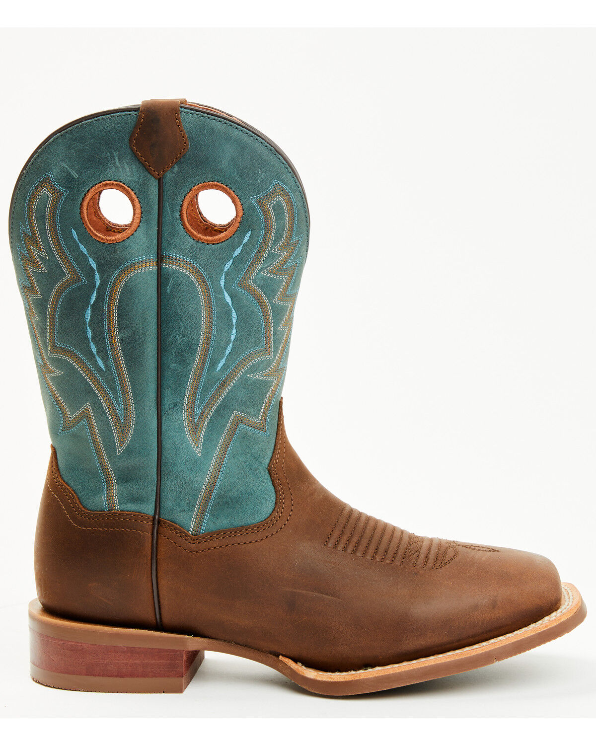 Image #2 - Dan Post Men's Leighton Western Boots - Broad Square Toe, Brown, hi-res