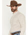 Image #2 - RANK 45&reg; Men's Cowboy Trail Geo Print Long Sleeve Button-Down Stretch Western Shirt, Cream, hi-res