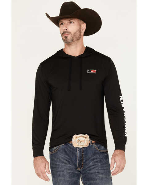 Kimes Ranch Men's Ninja Hood Tech Logo Long Sleeve T-Shirt, Black, hi-res