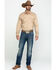 Image #6 - Wrangler Retro Men's Solid Long Sleeve Snap Western Shirt, Tan, hi-res