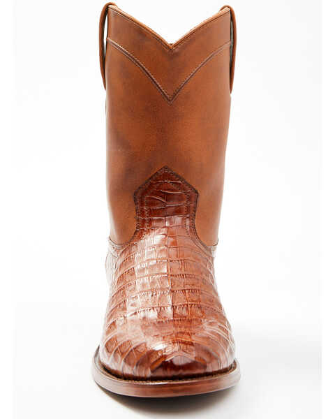 Image #4 - Cody James Black 1978® Men's Carmen Exotic Caiman Belly Roper Boots - Medium Toe , Cognac, hi-res
