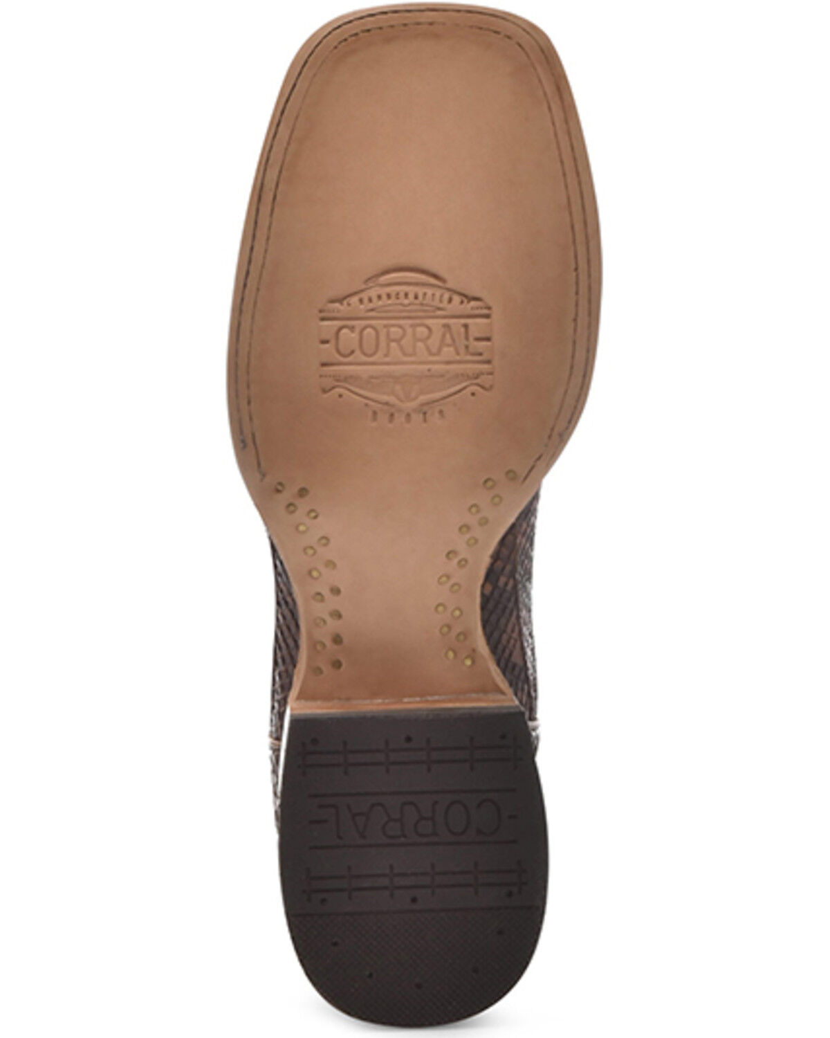 Image #6 - Corral Men's Exotic Python Western Boots - Broad Square Toe, Taupe, hi-res