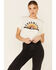 Cut & Paste Women's Cream Yosemite Vintage Graphic Knot Front Tee , Cream, hi-res
