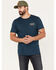 Image #1 - Brixton Men's Palmer Proper Logo Graphic T-Shirt, Teal, hi-res