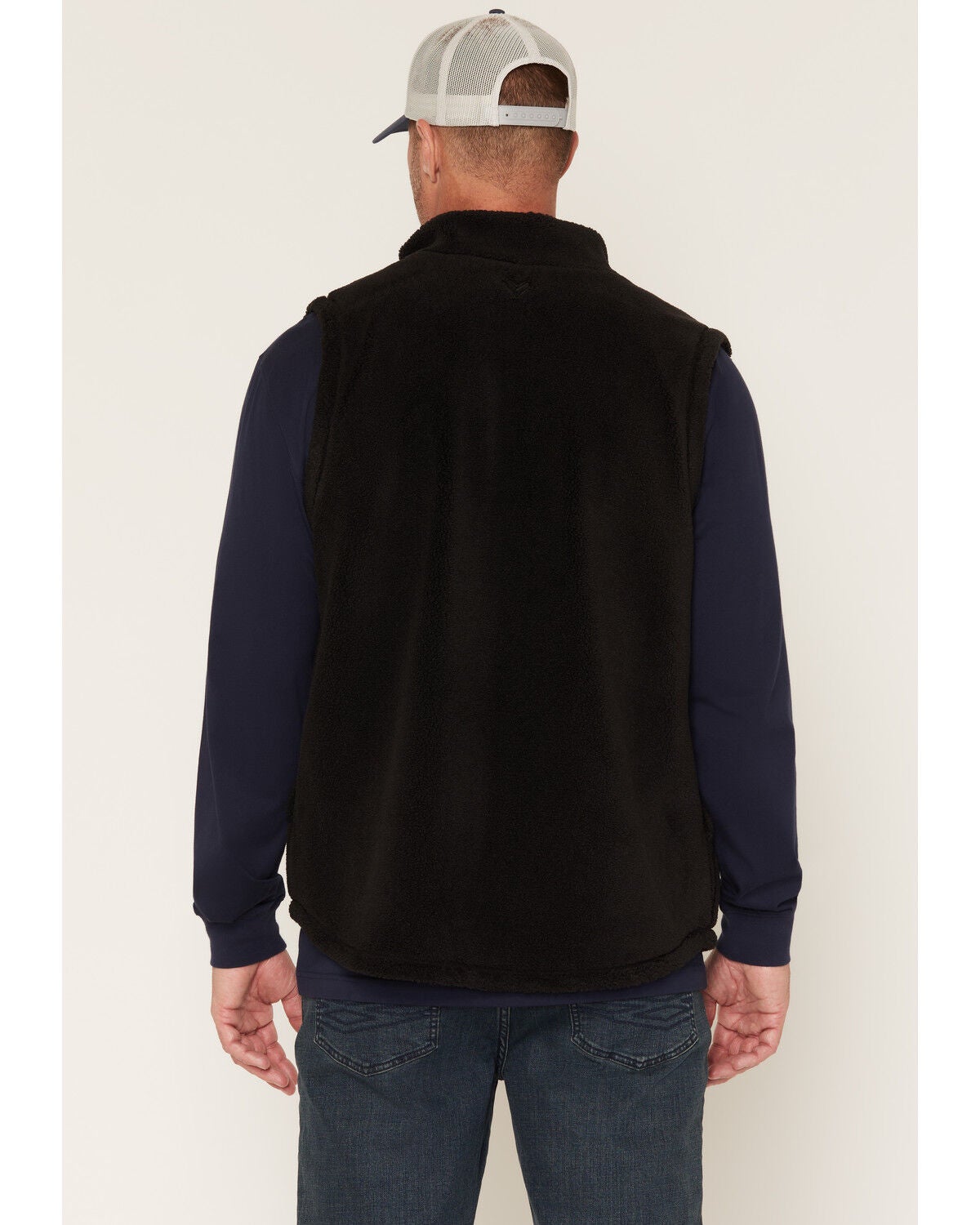 Image #4 - Hawx Men's Bruiser Solid Sherpa Zip-Up Work Vest, Black, hi-res