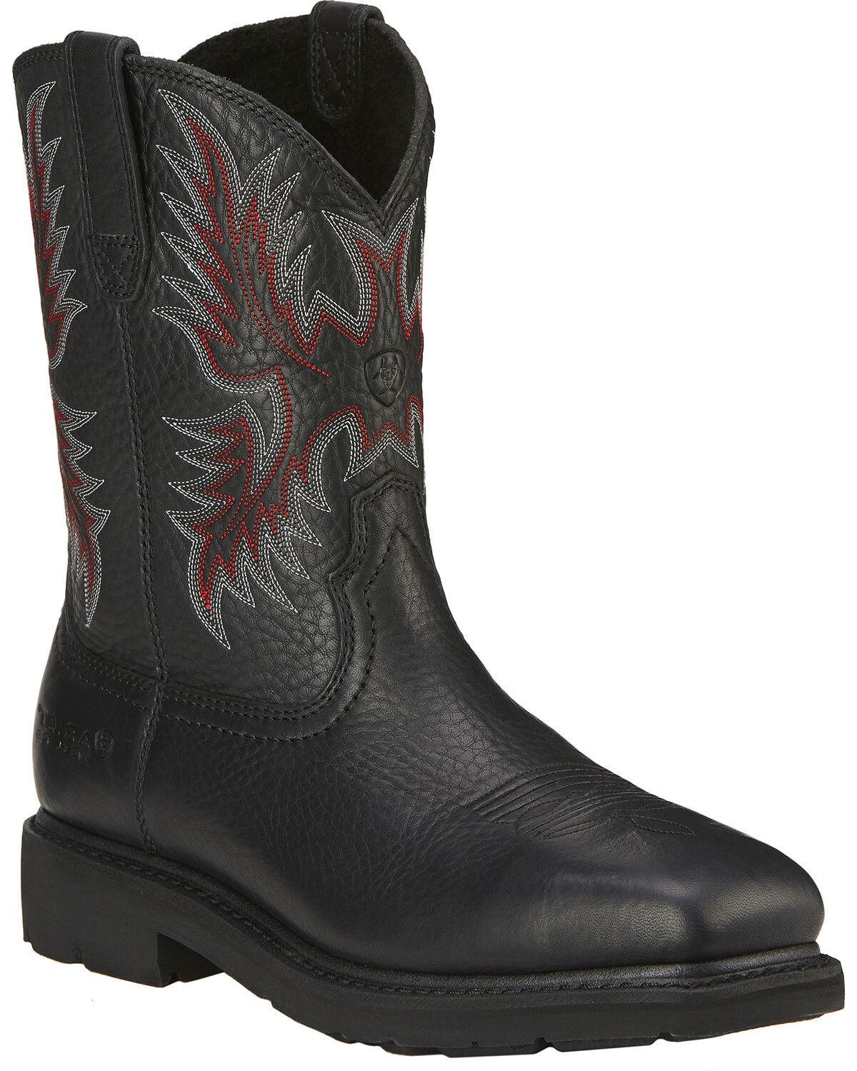 black ariat square toe boots