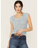 Image #1 - Revel Women's Sleeveless Crochet Tank Top , Blue, hi-res