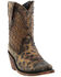 Image #1 - Caborca Silver by Liberty Black Women's Leopard Print Studded Short Western Boots - Pointed Toe, Brown, hi-res