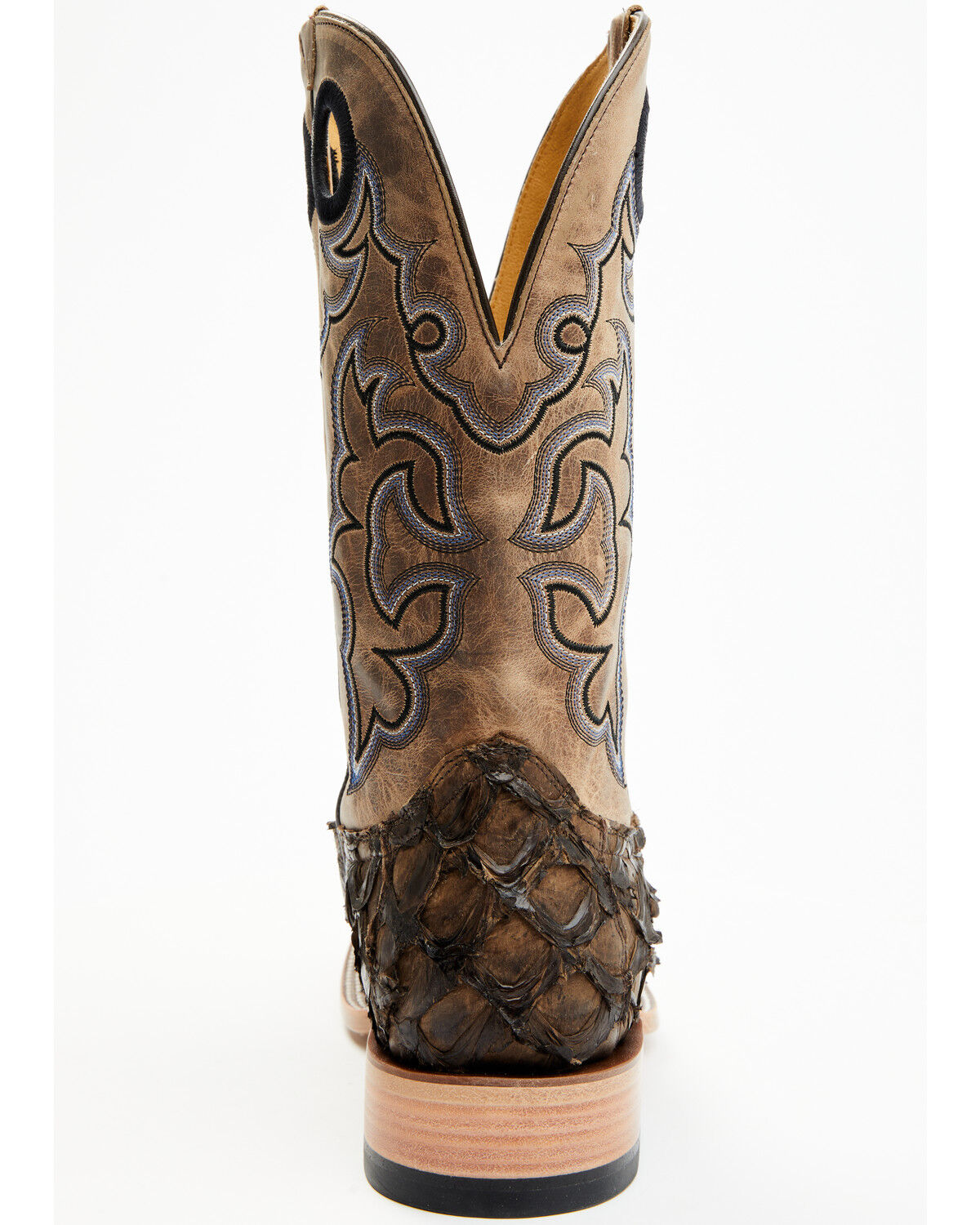 Image #5 - Cody James Men's Exotic Pirarucu Western Boots - Broad Square Toe, Brown, hi-res